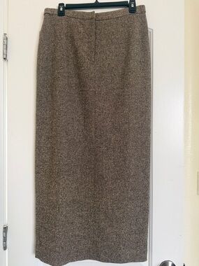 Nordstrom Brown Tweed Maxi Skirt
